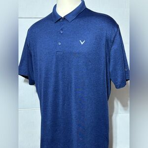 Callaway XXL Opti-Dri Performance men’s  Blue Golf Shirt 32” length 25” p2p